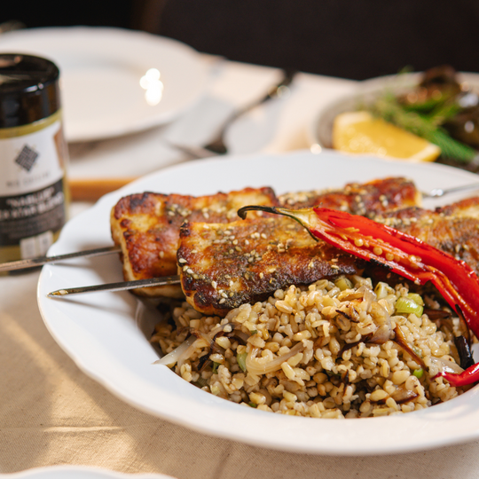 ZA'ATAR HALLOUMI WITH AROMATIC FREEKEH