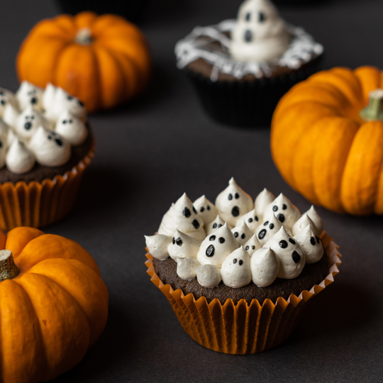 SPOOKY VEGAN TAHINI CUPCAKE